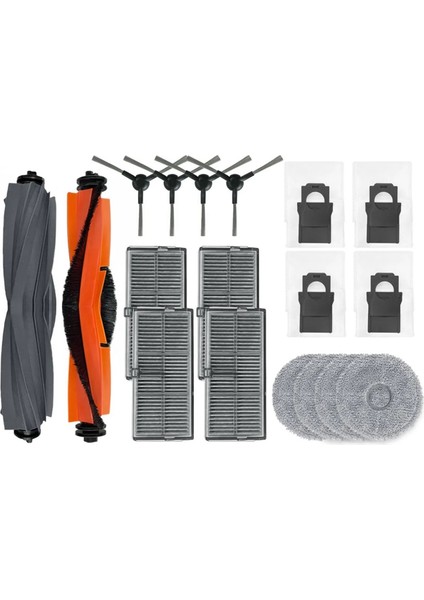 Dreame X30 Pro Robot Vakum Süpürge Ana Yan Fırça Hepa Filtre Mop Bez Torbaları Fırça Yedek Yedek Parçalar (Yurt Dışından)
