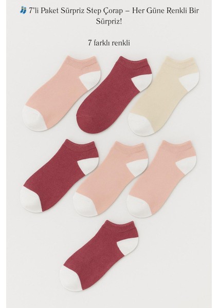 Kadın Sürpriz Paket 7'li Patik Çorap
