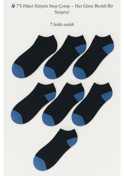 Kadın Sürpriz Paket 7'li Patik Çorap