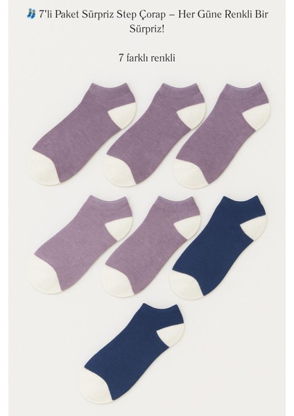 Kadın Sürpriz Paket 7'li Patik Çorap