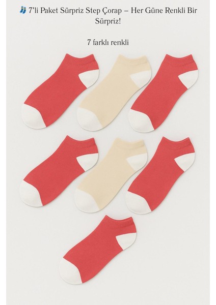 Kadın Sürpriz Paket 7'li Patik Çorap