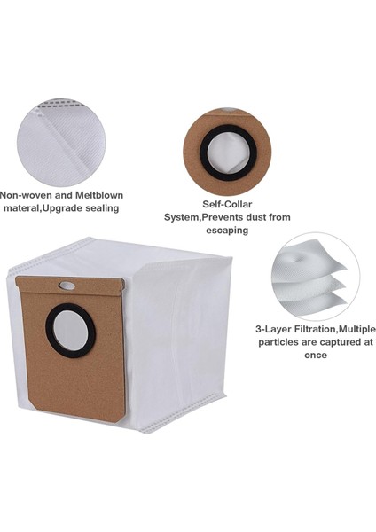Eufy L50 Ses, L60 Ses Serisi Robtik Vakum Süpürge Için Yedek Toz Torbası, Conga Home 10000, 8090 Ultra, 9090 Aı Için (Yurt Dışından) fırsatları