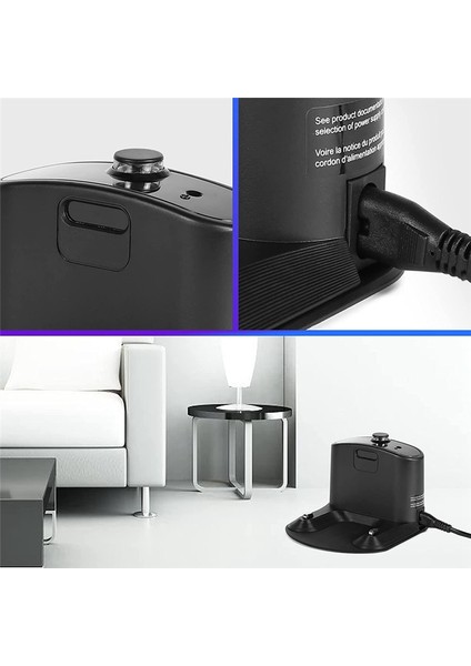 Irobot Için Şarj Dock Istasyonu E5 E6 I1 I3 I4 I6 I7 I8 500 600 700 800 900 Seri Şarj Tabanı Ab Fişi (Yurt Dışından) modelleri