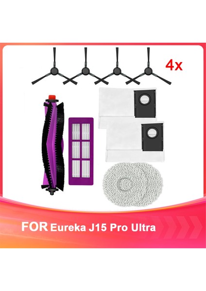 Eureka Robot Vakum Süpürge Için J15 Pro Ultra Değiştirme Kiti Vakum Süpürücü Değiştirme Sarf Makineleri (Yurt Dışından)