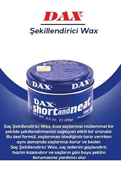 Short & Neat Hafif Kremsi Şekillendirici 99 Gr Doğal Yağlar ile Saç Bakım Ürünü modelleri