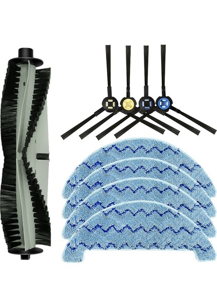 Ilıfe L100 / Ilıfe A10S Robot Vakum Temizleyici Yedek Yedek Parçalar Kiti Ana Fırça Yan Fırça Pas Paseli Kumaşlar Rag (Yurt Dışından)