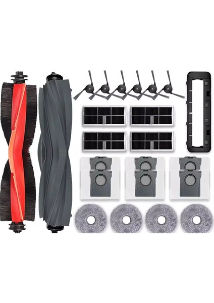 Dreame X40 Ultra Bot X40/X40 Pro Robot Vakum Değiştirme Ana Fırça Filtresi Paspas Pedleri Toz Torbaları (Yurt Dışından)
