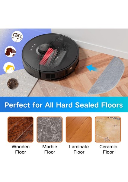 Roborock S8 Maxv Ultra Robot Vakum Temizleyici Mop Kumaş Pedleri Yedek Parçalar Aksesuarları (Yurt Dışından) fırsatları