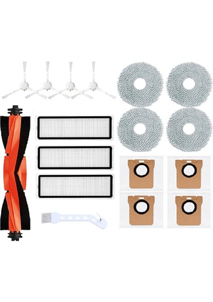 Xiaomi Robot Vakum Için Ana Yan Fırça X20 +/X20 Plus Robot Vakum Süpürge Hepa Filtre Mop Bez Torba Seti (Yurt Dışından)