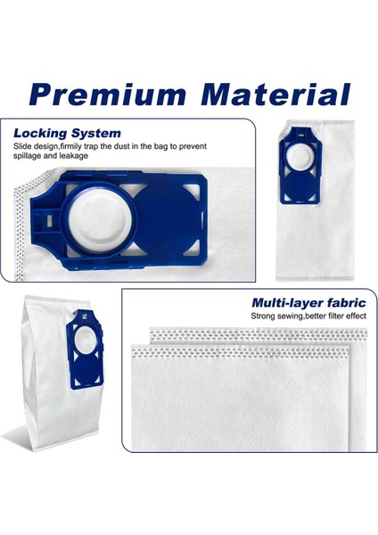 8pcs Riccar Brilliance R30D, R30P, R30PET &amp; Basitlik Senkronizasyonu Için 8 Adet Yedek Hepa Vakum Torbaları S30D, S30P, S30PET (Yurt Dışından) modelleri