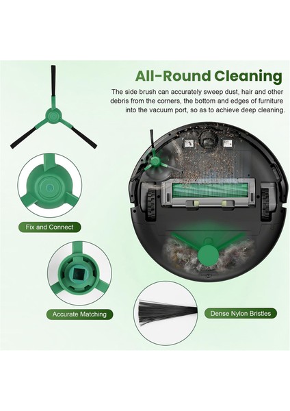 Irobot Roomba 205 Toz Kompaktörü Vac / Combo Aksesuarları Ana Yan Fırça Hepa Filtre Mop Bezi Yedek Parçalar (Yurt Dışından) indirimleri