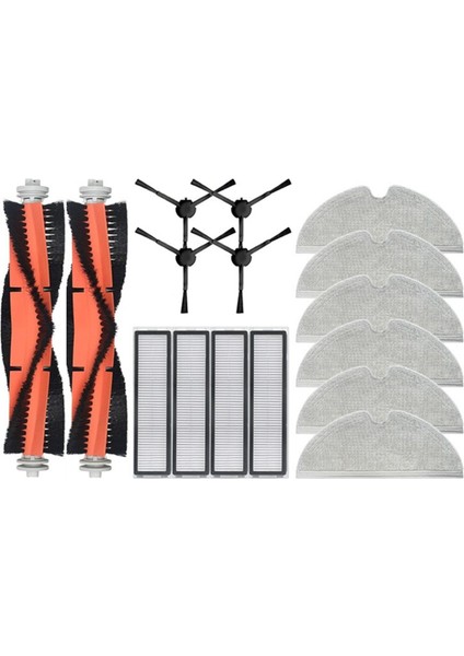 16PCS Dreame Bot Için Yedek Parçalar D9 Max / L10 Pro Robot Vakum Süpürge Ana Yan Fırça Hepa Filtre Mop Bezi (Yurt Dışından)