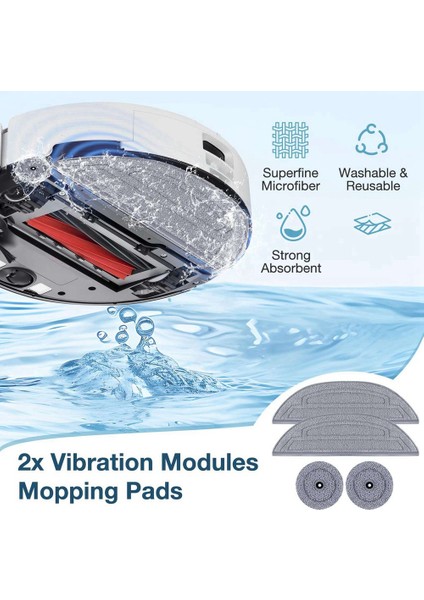 Roborock S8 Maxv Ultra Robot Vakum Süpürge Için 16 Pack Yedek Kit: Fırça, Filtre, Mop Pad, Toz Çantası (Yurt Dışından) fırsatları