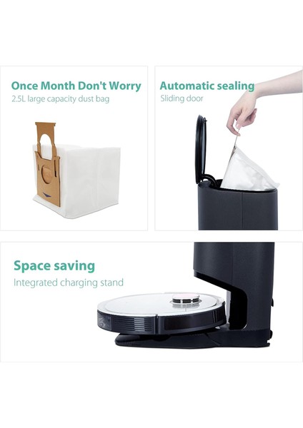 Ecovacs Deebot Ozmo T8+ / T8 Aıvı / T8 Max / N8 Plus / N8 Pro Vapum Ana Yan Fırça Filtresi Mop Bez Toz Torbası Parçaları (Yurt Dışından) indirimleri