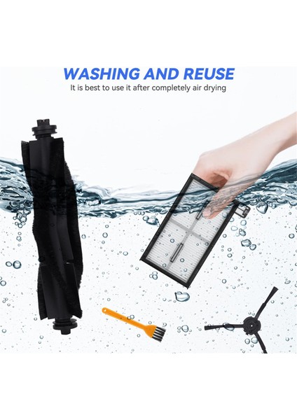 Eufy X8 Pro Serisi Robot Vakum Süpürge Yedek Parçaları Için - X8 Pro Aksesuar Kiti, Ana Fırçalar, Filtreler, Yan Fırçalar (Yurt Dışından) indirimleri