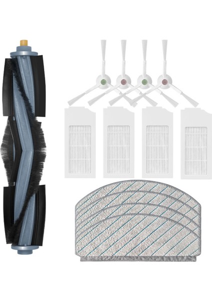 Ecovacs Deebot T10 Için Değiştirme Plus Robot Vakum Temizleyici Yedek Parçalar Aksesuarlar Ana Fırça Yan Fırça Mop Rag (Yurt Dışından)