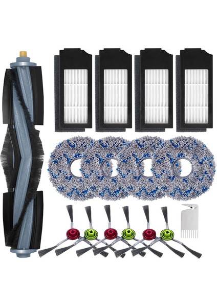 Ecovacs Deebot X1 Omnı Turbo T10 T20 Omnı T20 Vakum Süpürge Değiştirme Seti Ana Roller Fırça Yan Fırça Filtresi (Yurt Dışından)