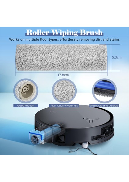 Ecovacs Deebot X8 Pro Omni / X8 Omni Vakum Robotu, Ana Fırça, Filtreler, Yan Fırçalar, Toz Torbaları (Yurt Dışından) indirimleri