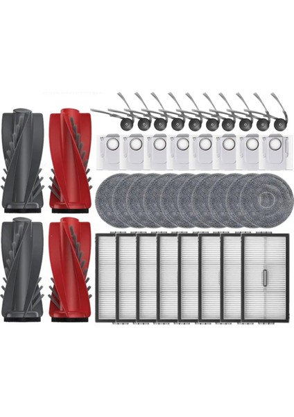 Roborock Saros 10R /G20&#39;LER Için Ultra /s9 Maxv Ince Ana Yan Fırça Filtresi Mop Torbalar Robot Vakum Süpürge Yedek Parçaları (Yurt Dışından)