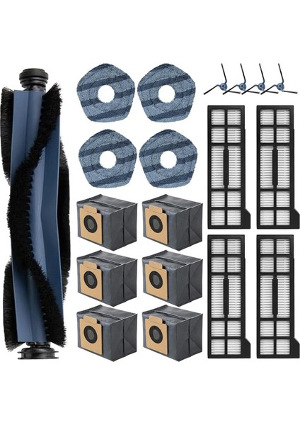 Eufy X10 Pro Omni Için Robot Vakum Temizleyici Mian Yan Fırça Hepa Filtre Mop Bez Tuz Torbaları Yedek Parçalar (Yurt Dışından)