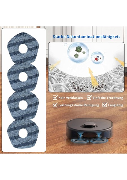 Eufy X10 Pro Omni Için Robot Vakum Temizleyici Mian Yan Fırça Hepa Filtre Mop Bez Tuz Torbaları Yedek Parçalar (Yurt Dışından) modelleri