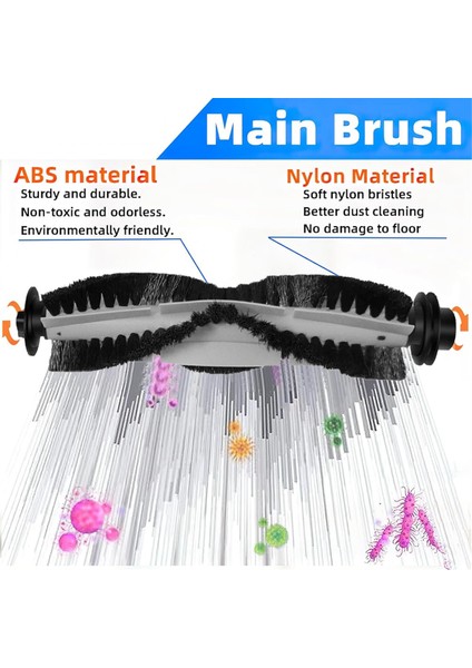 7pcs Vactidy Çevik T7 T8 Robot Vakum Temizleyici Yedek Parçalar Yıkanabilir Temizlik Fırçaları (Yurt Dışından) modelleri