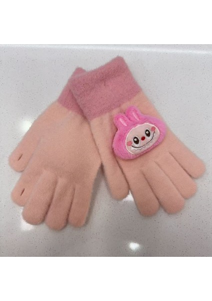 Sonbahar-Kış Kadın Karikatür Sevimli Erkek-Kız Çocuk Isıtmalı Kalınlaştırılmış Parmak Arası Eldiven (Yurt Dışından)