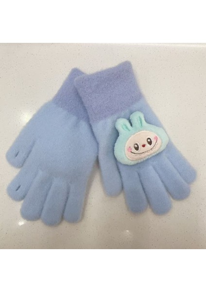 Sonbahar-Kış Kadın Karikatür Sevimli Erkek-Kız Çocuk Isıtmalı Kalınlaştırılmış Parmak Arası Eldiven (Yurt Dışından)