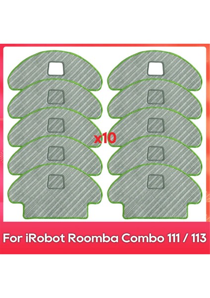 Irobot Romba Combo Için Paspas Bez Pedleri 111/113 / R113840 Robot Vakum Süpürge Paspas Parçaları Aksesuarları (Yurt Dışından)