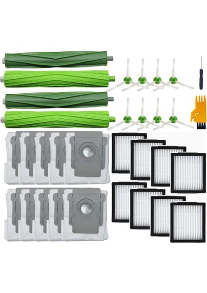 Yan Fırça Silindir Fırçası Hepa Filtreleri Irobot Roomba I3 I6 I7 I7+ I8 E5 E6 E &amp; I Serisi Vakum Süpürge Yedek Parçaları (Yurt Dışından)