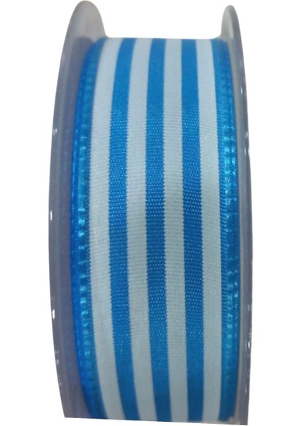 Tafta Çizgi Desen Kurdele 25 mm Mavi 10 Metre fiyatları
