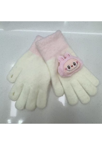 Sonbahar-Kış Kadın Karikatür Sevimli Erkek-Kız Çocuk Isıtmalı Kalınlaştırılmış Parmak Arası Eldiven (Yurt Dışından)