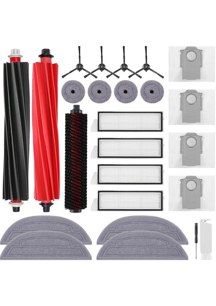 Roborock S8 Maxv Ultra Vakuf Süpürücü Ana Yan Fırçalar Hepa Filtreleri Bez Toz Çantaları Aksesuarları (Yurt Dışından)