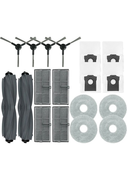 Dreame L10S Pro Ultra Yedek Ana Yan Fırça Hepa Filtre Pos Pad Tuz Torbası Yedek Parçalar Aksesuarları, B (Yurt Dışından)