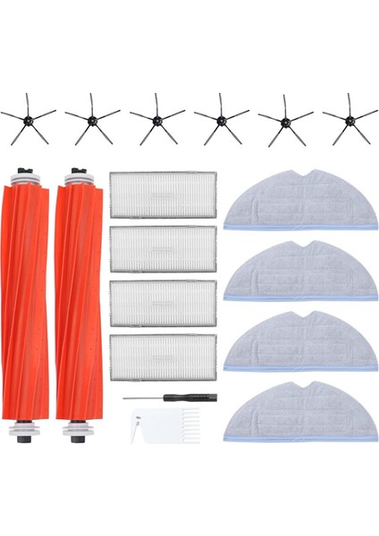Roborock Için Yedek Aksesuar Seti S70 S7MAX T7S Plus Robot Vakum Süpürge Ana Yan Fırça Filtre Mop Kumaş (Yurt Dışından)