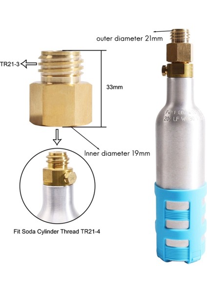 Soda Silindir Akışı Ipliği, Adaptör Eşleşmesini Dönüştürür Quooker Cube Tankı Dişi TR21-4&#39;E Erkek TR21-3 (Yurt Dışından) fiyatları