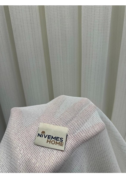 Nivemeshome Rosen Gümüş Detaylı 1/3 Sık Pileli Tül Perde Apm modelleri