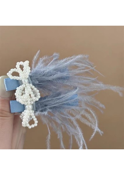 Hayvan Desenli Inci Kumaş Saç Tokası (Yurt Dışından)