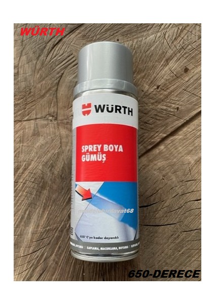 Gümüş Renk 650 Derece Isıya Dayanıklı Boya Eksoz ve Soba Boyası 400ML