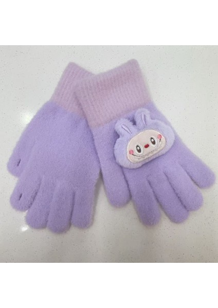 Sonbahar-Kış Kadın Karikatür Sevimli Erkek-Kız Çocuk Isıtmalı Kalınlaştırılmış Parmak Arası Eldiven (Yurt Dışından)