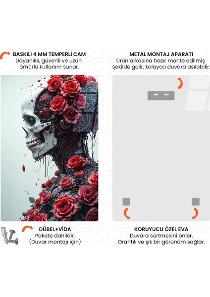 Çelik ve Gül Cam Tablo fırsatları
