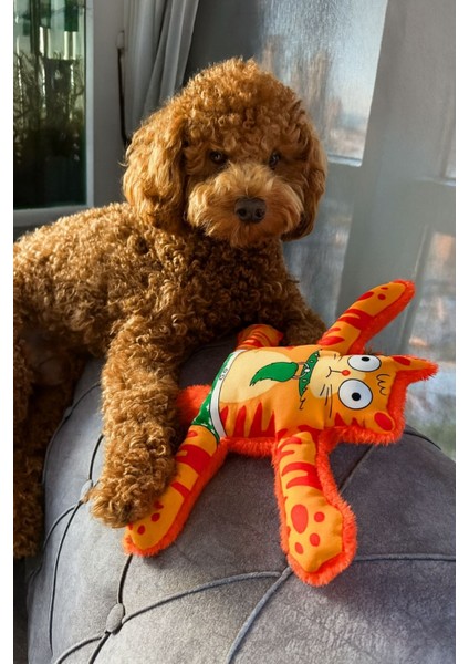 Mihav Sesli Köpek Oyuncağı | Vikvik ve Hışırtılı Turuncu Kedi Şekilli Aktivite Oyuncağı fiyatları