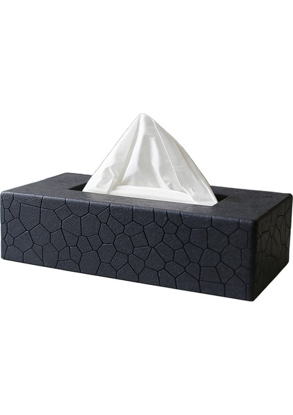 Modern Tasarım Siyah Masaüstü Peçetelik