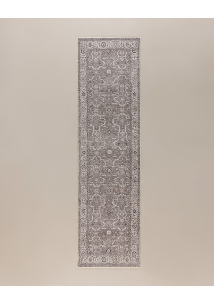 Orval Mandala Halı - Kahverengi - 80X300 cm