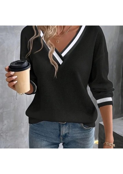 Mdb Kadın Uzun Kollu V Yakalı Waffle Bluz fiyatları