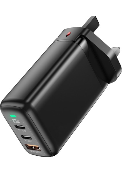 Premium Gan Pd 65W Seyahat Adaptörü + Pd 2'si 1 Arada Kablo - Siyah fiyatları