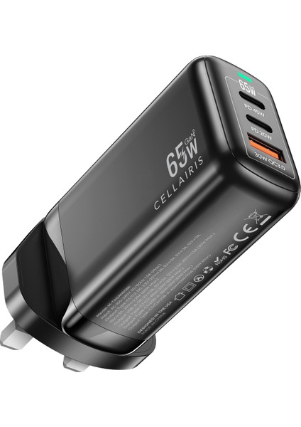 Premium Gan Pd 65W Seyahat Adaptörü + Pd 2'si 1 Arada Kablo - Siyah fırsatları