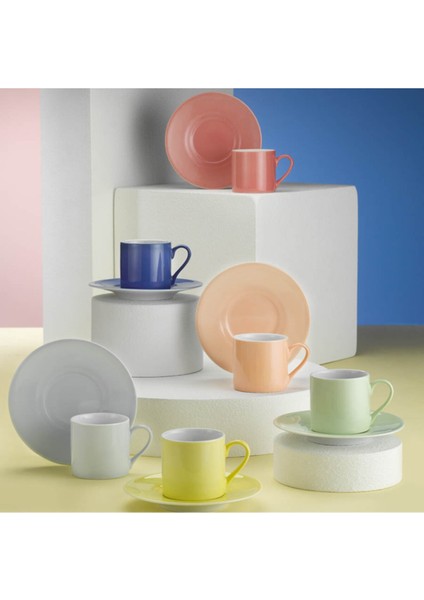 Rüya Renkli 6lı Kahve Fincan Takımı RU12KT140