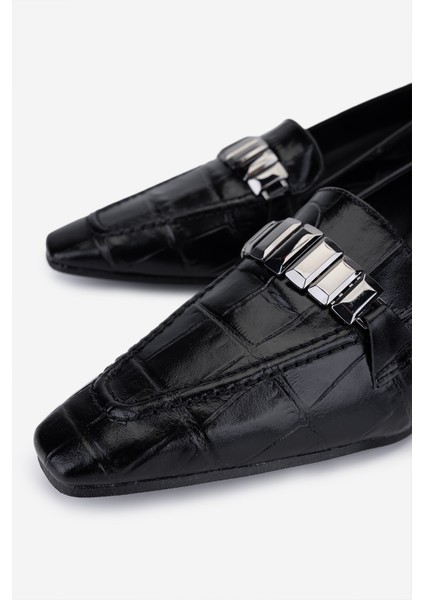 Canapé Kadın Hakiki Deri Siyah Topuklu Ayakkabı 1154 1543 Bn Ayk SK25-26 Nero modelleri