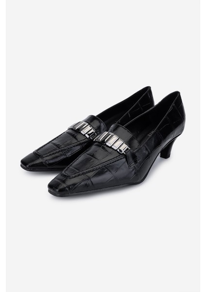 Canapé Kadın Hakiki Deri Siyah Topuklu Ayakkabı 1154 1543 Bn Ayk SK25-26 Nero indirimleri